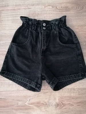 High-waisted denim shorts like new, black, size M