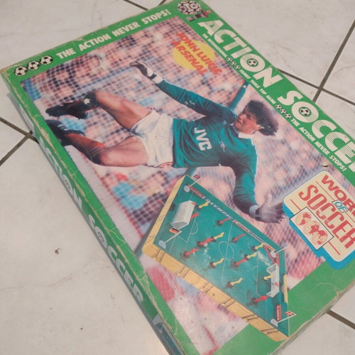 Action Soccer Foosball Table used, missing one player and flags