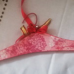 Handmade wooden hanger new with paint and beeswax finish