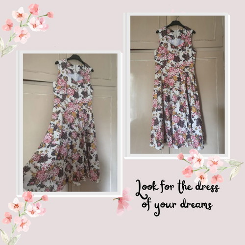 Stella Morgan Vintage Style Floral Midi Dress like new, size UK 12 EU 40