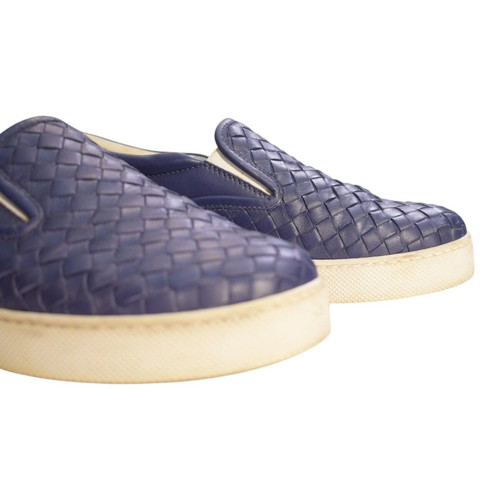 Bottega Veneta Blue Slip-On Sneakers Size 40 Used with Dust Bag