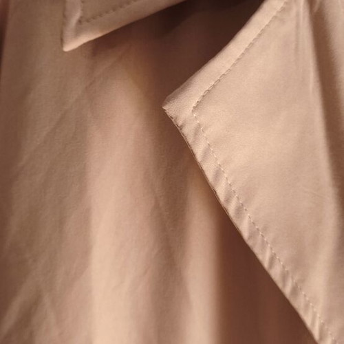Long pink trench coat new, thin fabric, size L