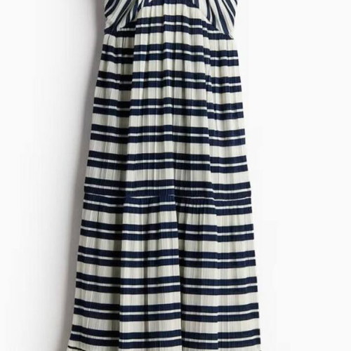 H&M dress XL new with tags, white and blue