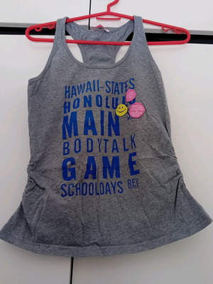 Body Talk sleeveless crisscross shirt gray size M like new
