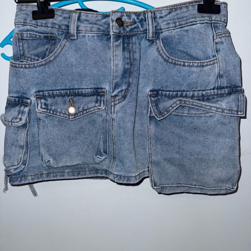 Denim skort like new, blue with side pockets