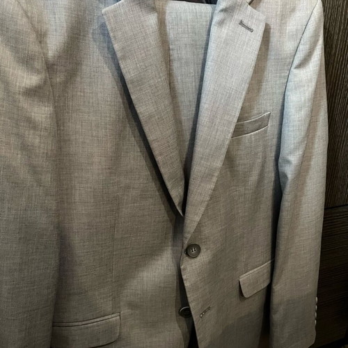 Suit gray like new, jacket size 50, trousers 48