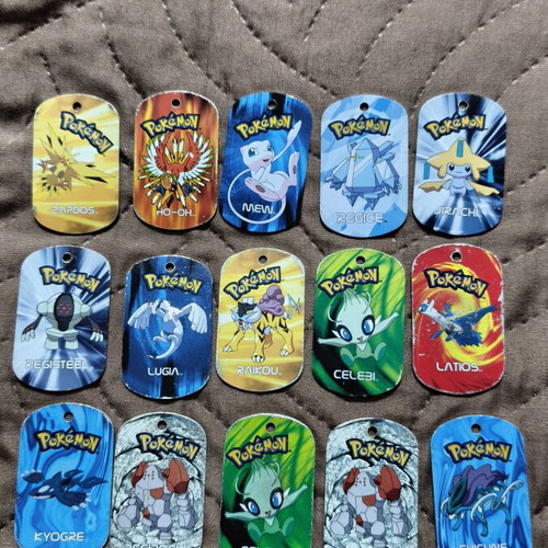 Pokemon metal tags 2006 used