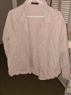 Shein cotton shirt baby pink like new XL