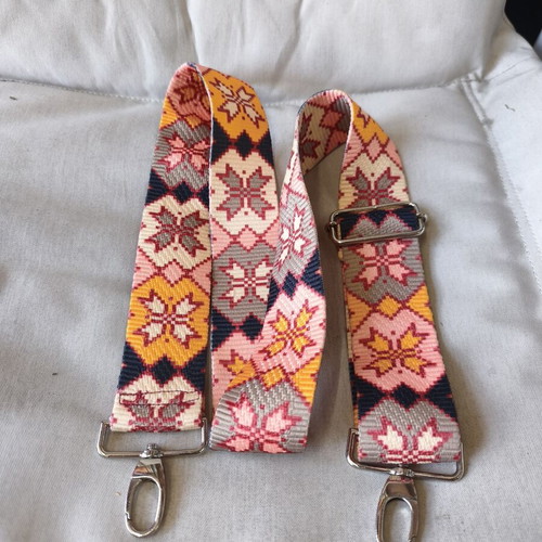 Bag strap multicolor, new handmade adjustable 4.5 cm width, 1.3 m length