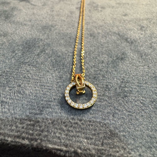 Jools gold-plated necklace made of 925 silver like new with decorative stones