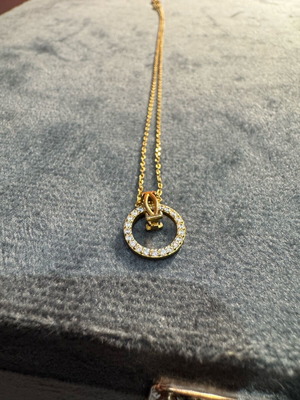 Jools gold-plated necklace made of 925 silver like new with decorative stones
