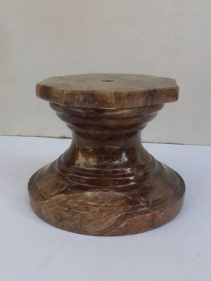 Polished marble base for statue