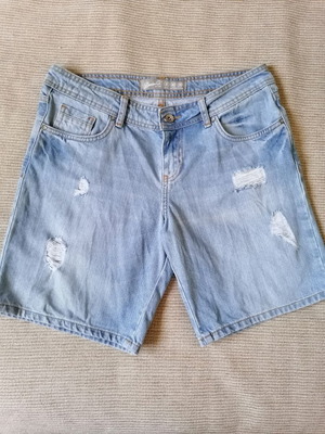 Denim&Co denim shorts size L like new, blue