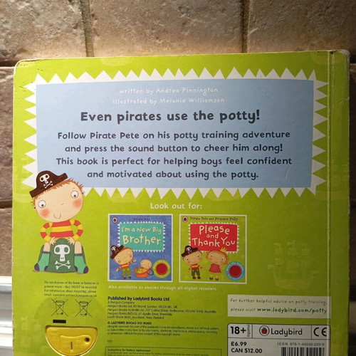 Baby book like new, English potty training with sound