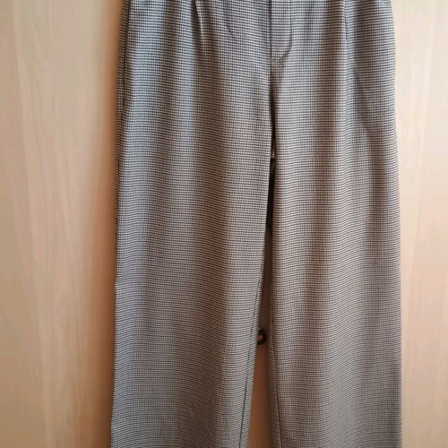 Checked palazzo pants new Zara size M 38 10 black gray