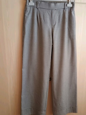 Checked palazzo pants new Zara size M 38 10 black gray