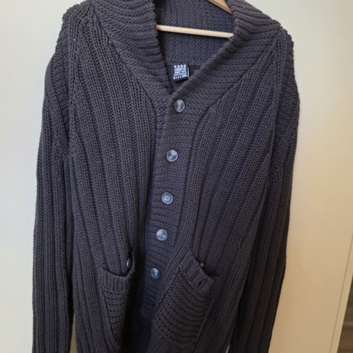 Kode Cardigan Chunky Knit XXL like new, eggplant color