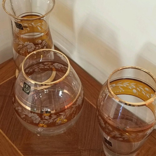 Vintage crystal vases 23 cm and 22 cm like new