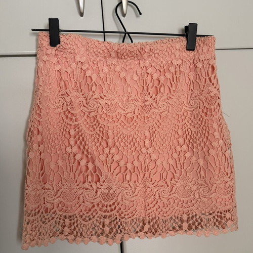Mini skirt with lace size S like new