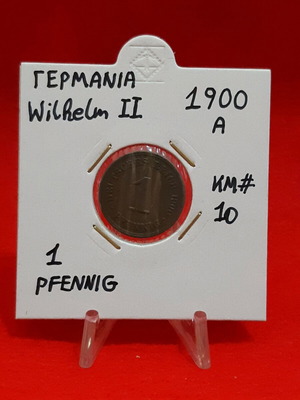 German 1 Pfennig Coin 1900 used