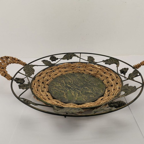 Metal basket with coconut fiber used