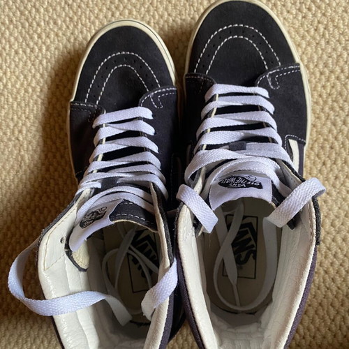 Vans sk8-hi shoes used, size 37, blue, athletic
