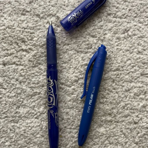 Milan small pen unused and Pilot erasable pen like new, set of 2