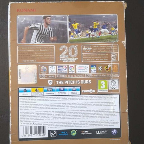 PES 2016 20 Years Anniversary Edition PS4 game with Neymar signature