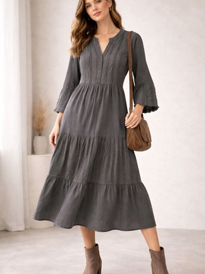 Grey SheX dress boho style, size S, like new