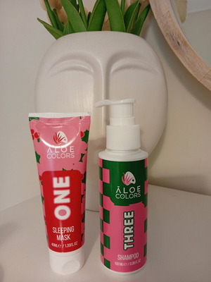 Aloe Colors sleeping mask 40ml and shampoo 100ml new