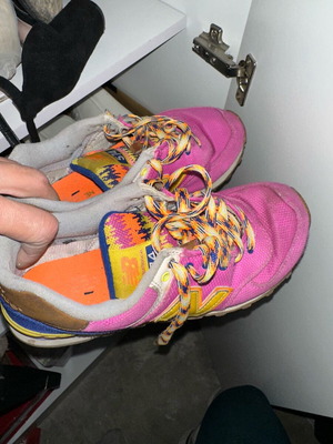 New Balance athletic shoes used, multicolor, size 38
