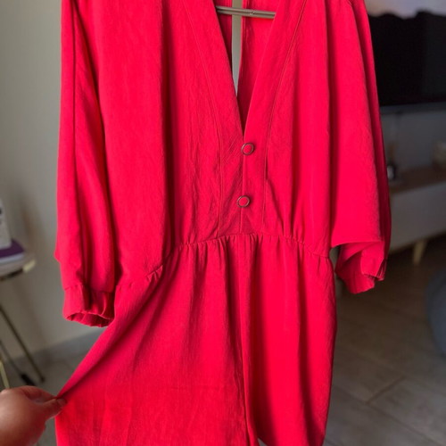 Zara one-piece shorts size M like new, red