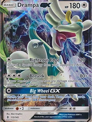 Drampa GX 115/145 collectible pokemon card new