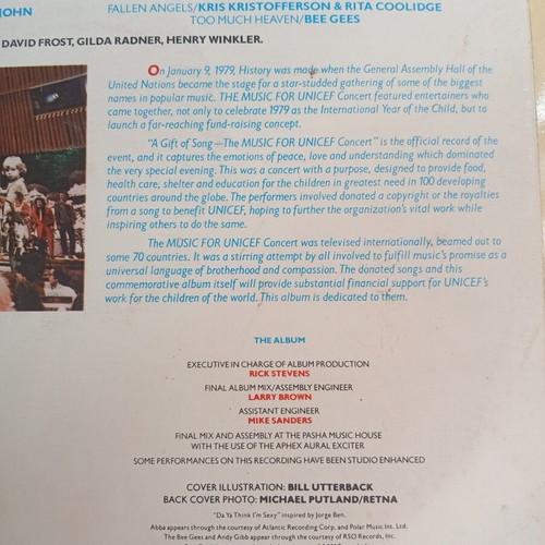 The Music For Unicef Concert vinyl LP like new