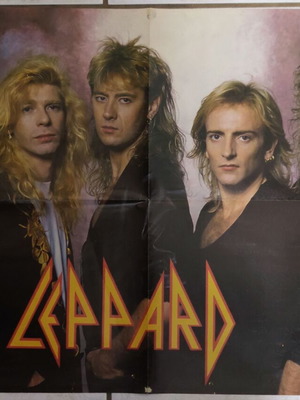 Testament / Def Leppard double-sided poster used from Metal Hammer