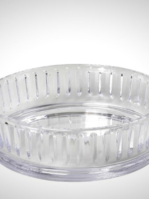 Espiel Glass Bowl 19x6cm new, carved design