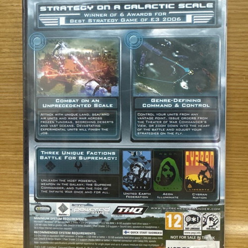 Supreme Commander PC new collectible in shrink wrap