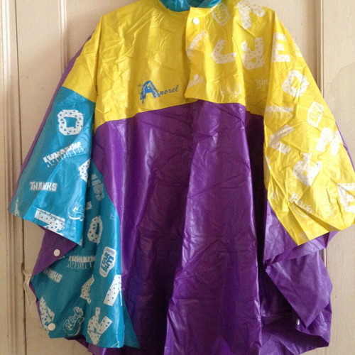 Anorel Kids Vintage 2000s waterproof poncho with hood, used