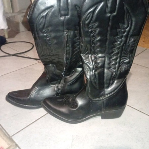 Cowboy leather boots like new, black, size 37