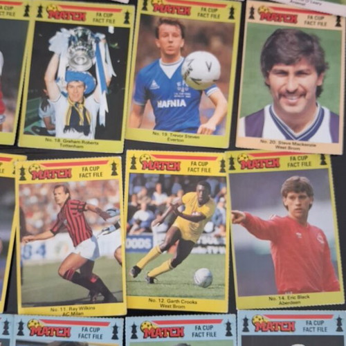 Match FA Cup Fact File Vintage Cards 1987 like new, set of 26
