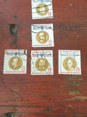 Σετ γραμματοσήμων Champions of Liberty 1960 μεταχειρισμένο, 5 τεμάχια