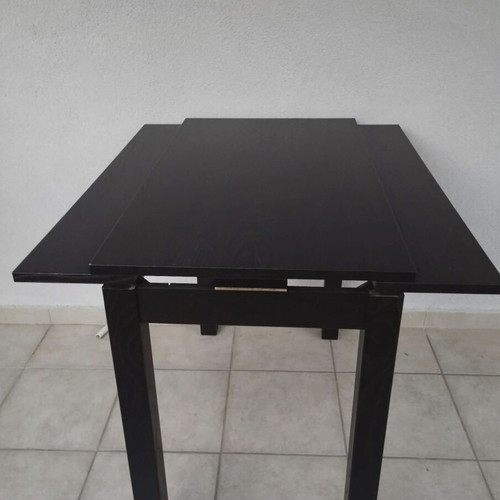 Ikea Bjursta Small Extendable Dining Table used, black brown