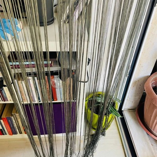 Curtain with fringes and adjustable rod, Leroy Merlin