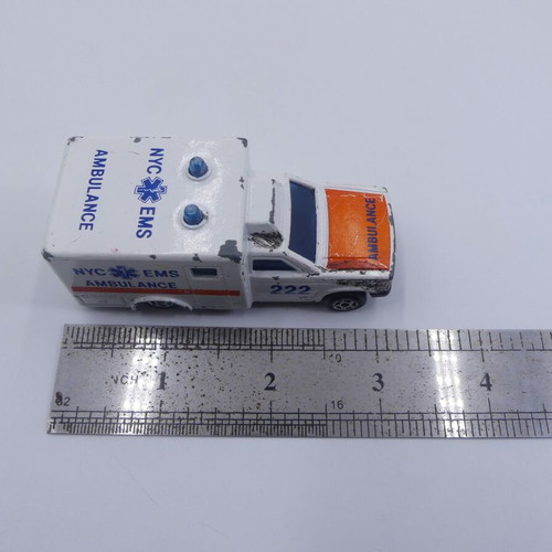 Majorette 255-D White Ambulance Truck 1:60 Scale used