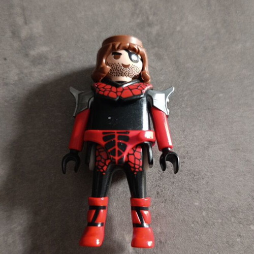 Playmobil figure man with red elements