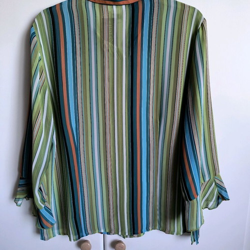 Women's shirt new, striped with long sleeves and ruffles