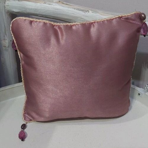 Vintage decorative pillow used with embroidery and embossed flowers