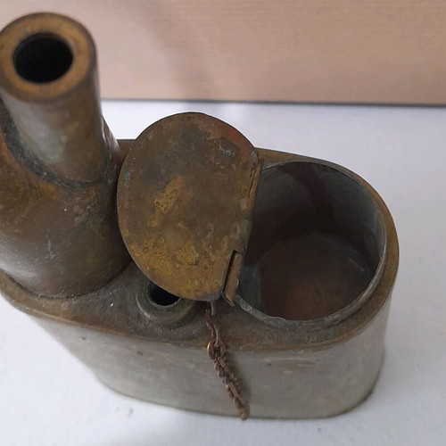 Bronze old pipe used with Chinese engravings