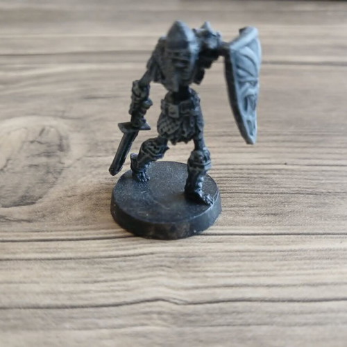 HeroQuest Skeleton Zenithal Primed miniature