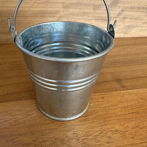 Galvanized bucket new for crafts or decoration